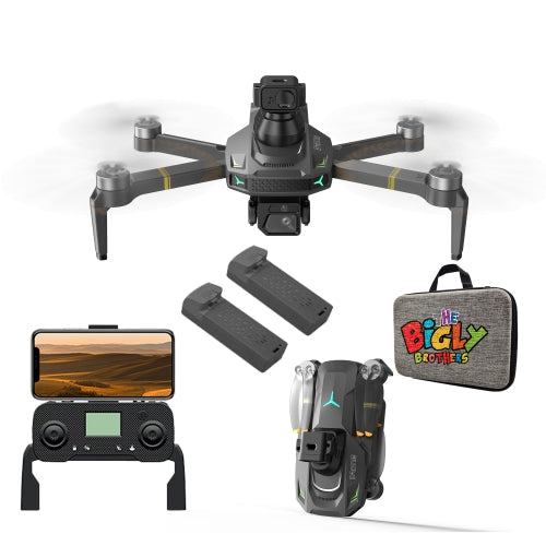 Bigly Brothers E59 Mark III Delta Black Superior Edition, Drone GPS, Moins de 249 Grammes, Caméra 4K, Retour au Point de Départ par Simple Pression, Évitement d'Obstacles Complet, Étui et 2 Batteries Inclus