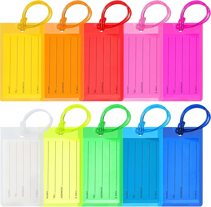 10 Pack Luggage Tags for Suitcases