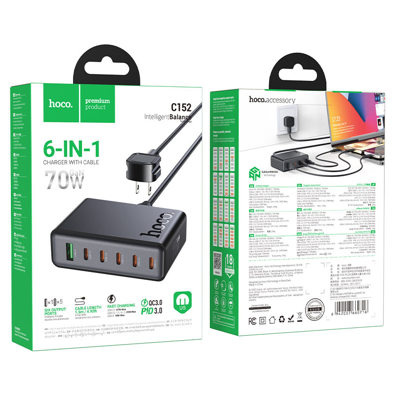 HOCO C152 6in1 Hub