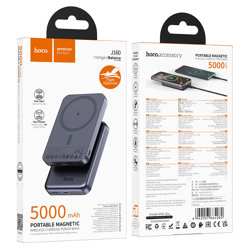 Power bank "J160 Original" 10W + wireless charging 5000mAh