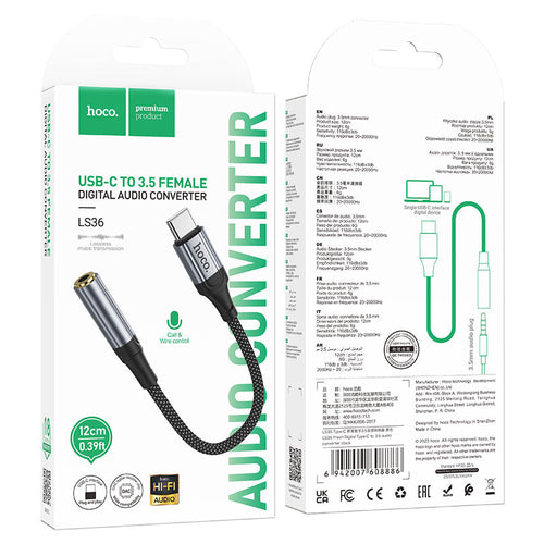 Adapter Type-C to 3.5mm “LS36 Fresh” audio converter