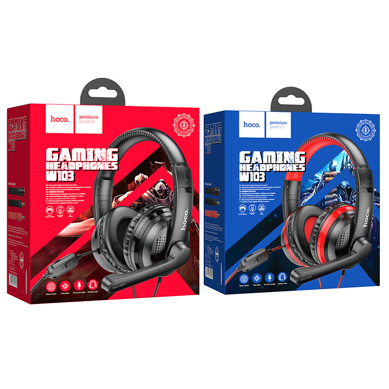 Headphones "W103 Magic Tour" wired with omnidirectional microphone 3.5mm