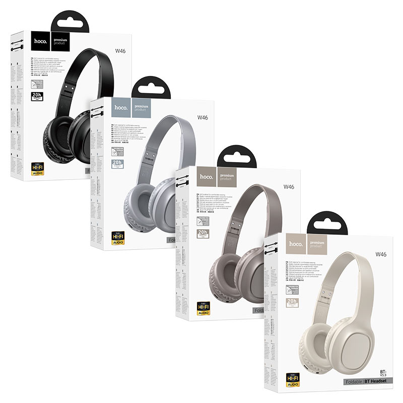 Headphones "W46 Charm" wireless & wired Bluetooth 5.3 with microphone